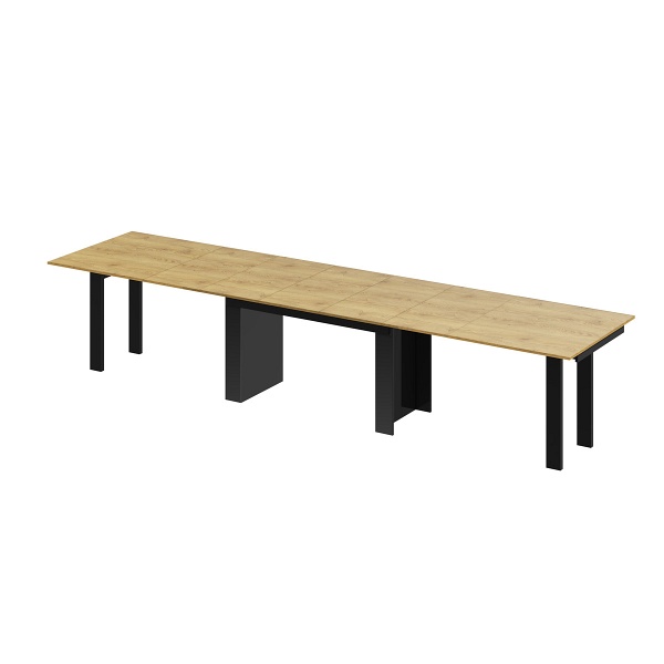 Stół rozkłady MAGRO 170 - Wariant Kolorystyczny: Dąb słoneczny / Czarny - Hubertus